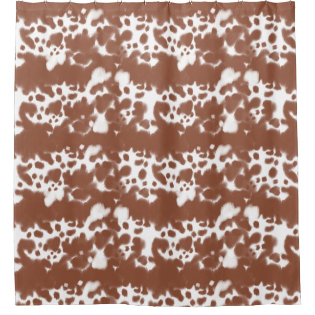 Rideaux De Douche Brown spotted cow hide (Devant)
