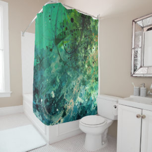 Rideaux De Douche Bruit vert Abstrait