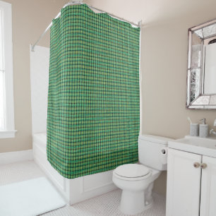 Rideaux De Douche Brûlon noir vert jaune Look Weer