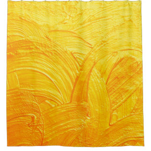 Rideaux De Douche Brush strokes and curves gold abstract background