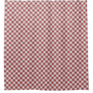 Rideaux De Douche Buchanan tartan rouge blanc plaid