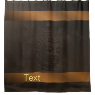 Rideaux De Douche buddha in dark brown shower curtain