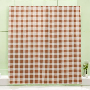 Rideaux De Douche Buffalo Brown beige Plaid Holiday