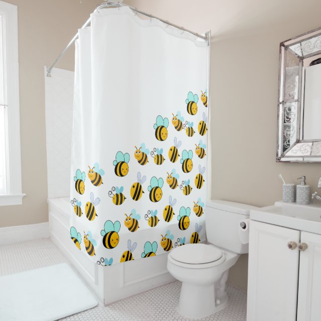 Rideaux De Douche Bumblebees (En situation)