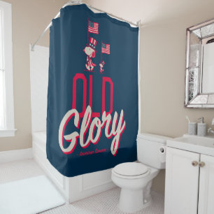 Rideaux De Douche cacahuètes   American Summer Old Glory