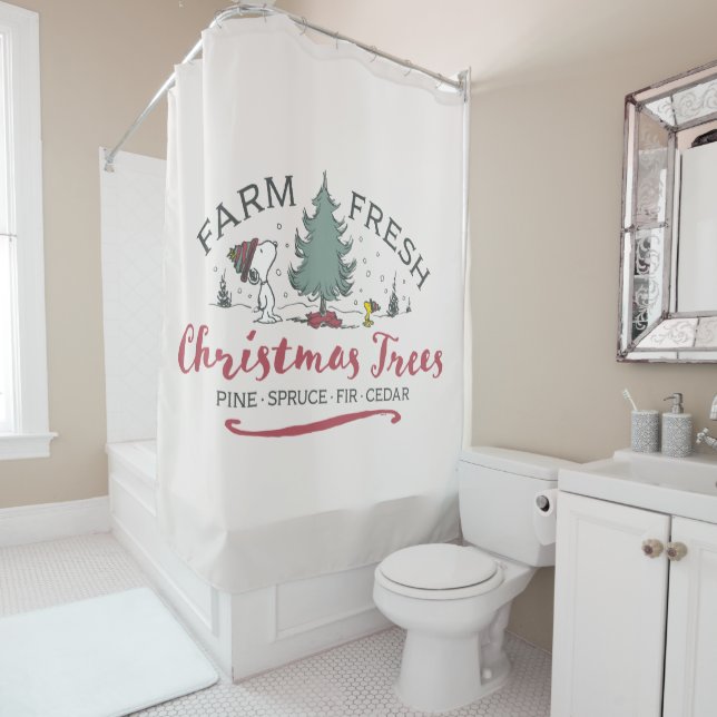 Rideaux De Douche cacahuètes | Arbres de Noël frais de ferme (En situation)