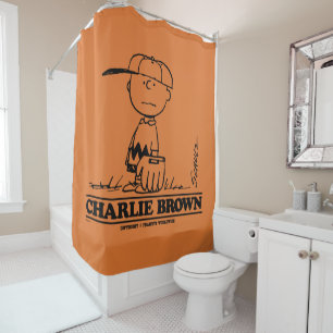Rideaux De Douche cacahuètes   Charlie Brown Jouer à la balle