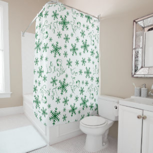 Rideaux De Douche cacahuètes Christmas Snoopy Let It Snow Motif