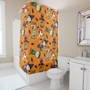Rideaux De Douche cacahuètes   Happy Halloween Motif