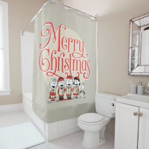 Rideaux De Douche cacahuètes Joyeuse Chorale de Noël