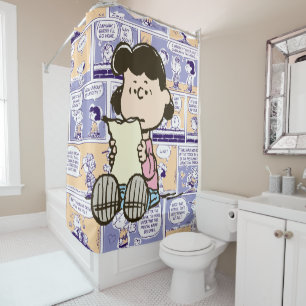 Rideaux De Douche cacahuètes Lucy Comic Motif