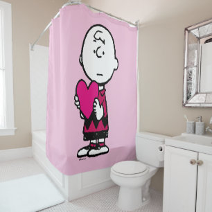 Rideaux De Douche cacahuètes Saint Valentin Heart Charlie Brown