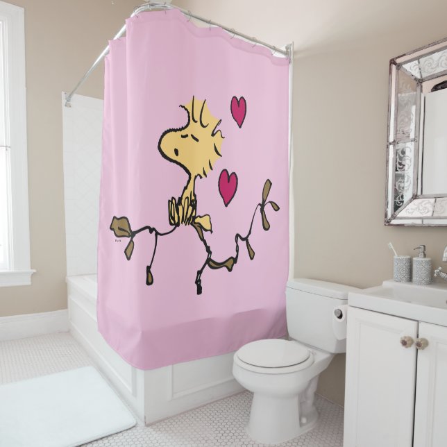 Rideaux De Douche cacahuètes | Sifflet Woodstock (En situation)