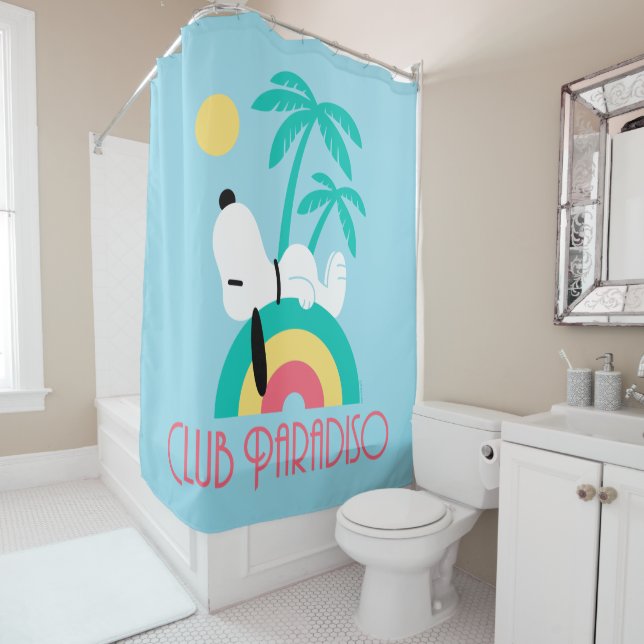 Rideaux De Douche cacahuètes | Snoopy Deco Dreams Club Paradiso (En situation)