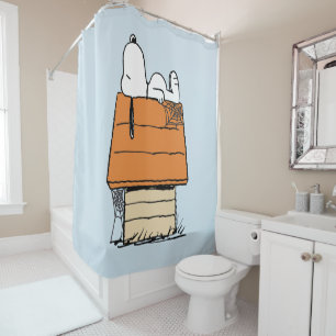 Rideaux De Douche cacahuètes   Snoopy Halloween Nap