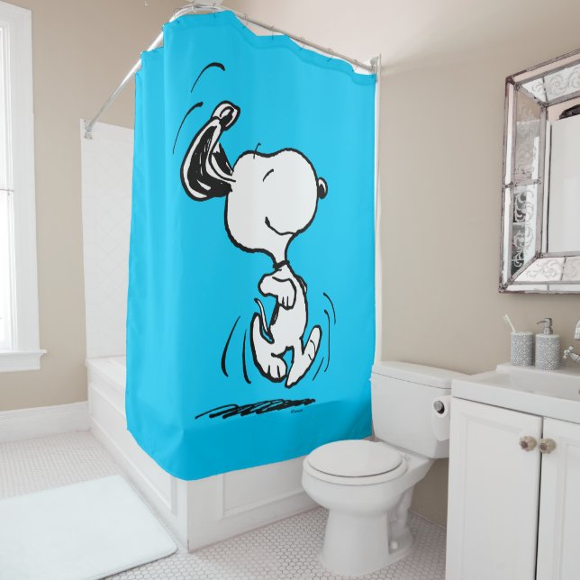Rideaux De Douche cacahuètes | Snoopy Happy Dance (En situation)