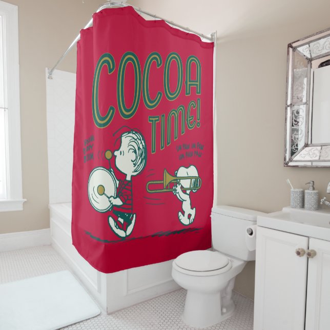 Rideaux De Douche cacahuètes | Snoopy & Linus Cocoa Time (En situation)