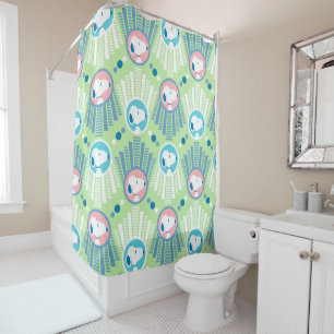 Rideaux De Douche cacahuètes   Snoopy Mint Green Deco Dreams Motif