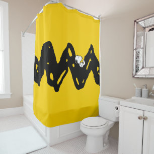 Rideaux De Douche cacahuètes   Snoopy Nap