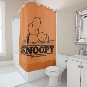 Rideaux De Douche cacahuètes   Snoopy Reest Break