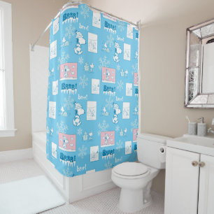 Rideaux De Douche cacahuètes   Snoopy Snow Day Motif