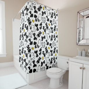 Rideaux De Douche cacahuètes Snoopy & Woodstock Shadow Motif