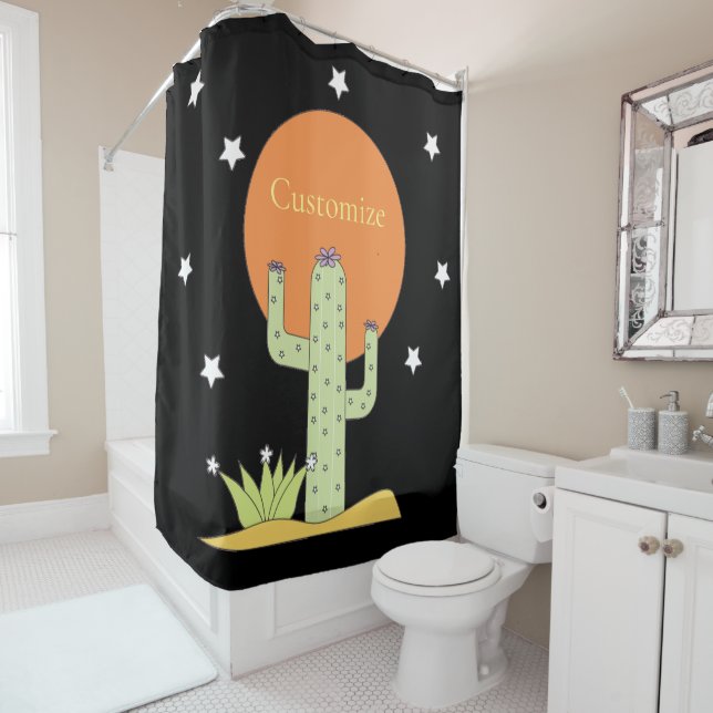 Rideaux De Douche Cactus du désert Sun Thunder_Cove (En situation)