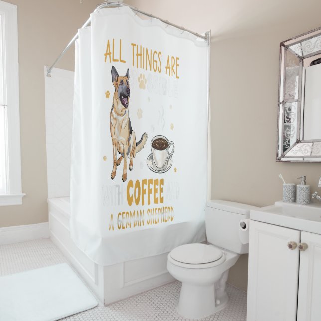 Rideaux De Douche  Cadeau de berger allemand chien (En situation)