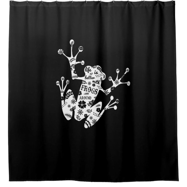 Rideaux De Douche Cadeau de grenouille | I Love Frog White (Devant)