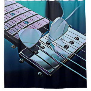 Rideaux De Douche cadeau guitariste cool