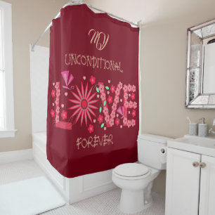 RIDEAUX DE DOUCHE CADEAU POUR LE NOUVEL AN, ANNIVERSAIRE, VALENTINE,
