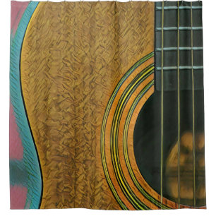 Rideaux De Douche Cadeau pour musicien guitariste