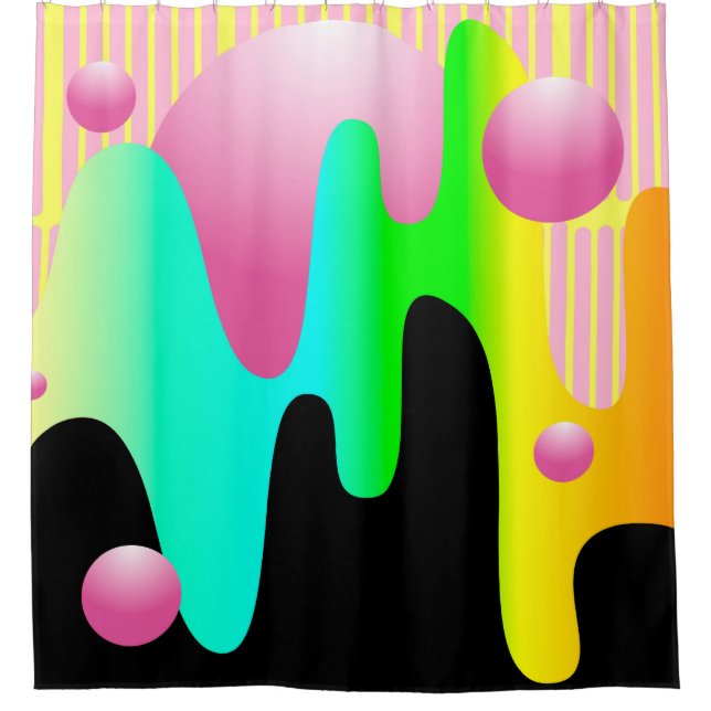 Rideaux De Douche cadre d'illustration de conception avec conception (Devant)