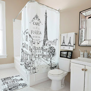 Rideaux De Douche Café Paris