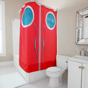 Rideaux De Douche Café restaurant vintage portes pivotantes rouge ch