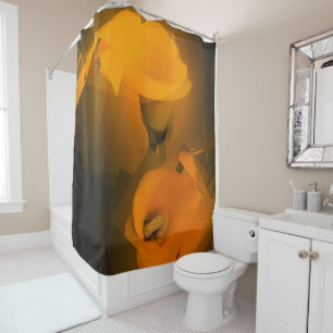 Rideaux De Douche Calla Lily Effet Cubiste jaune chaud