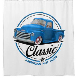 Rideaux De Douche Camion bleu classique