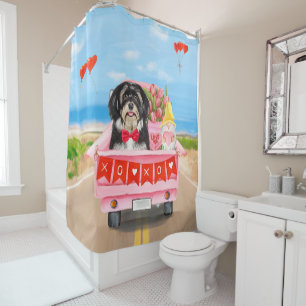 Rideaux De Douche Camion de la Saint-Valentin pour chien Havanais