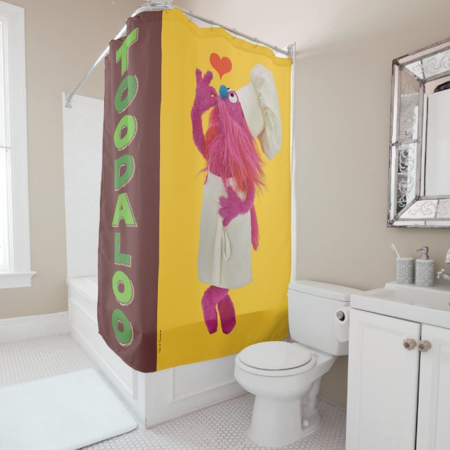 Rideaux De Douche Camion fourré de Cookie Monster | Toodaloo (En situation)