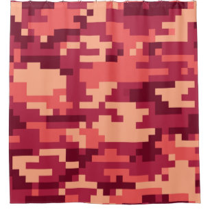 RIDEAUX DE DOUCHE CAMO NUMÉRIQUE DÉSERT MARTIAN / CAMOUFLAGE