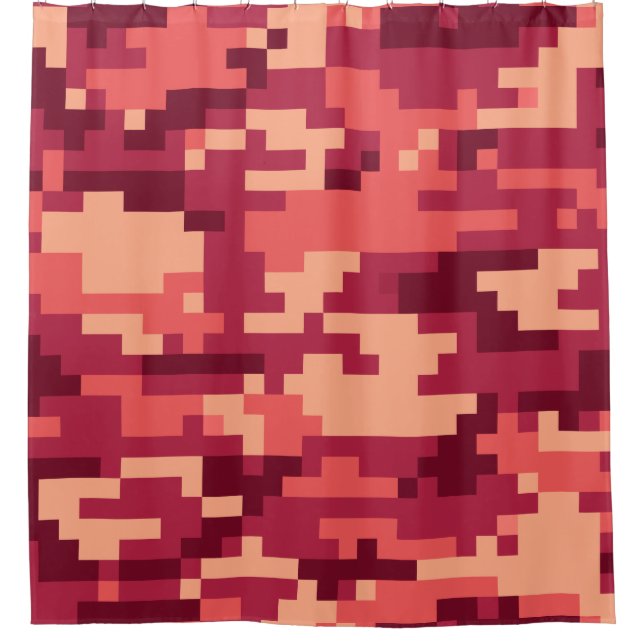 RIDEAUX DE DOUCHE CAMO NUMÉRIQUE DÉSERT MARTIAN / CAMOUFLAGE (Devant)