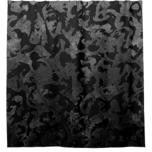 Rideaux De Douche Camouflage moderne Camo-noir et gris foncé