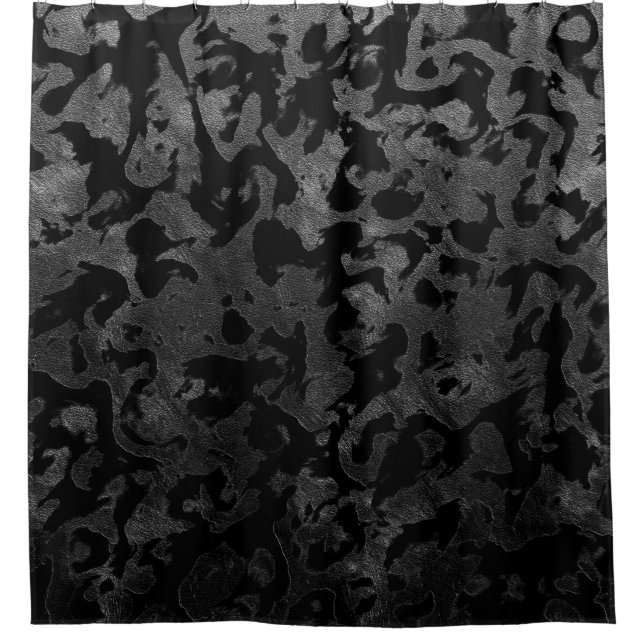 Rideaux De Douche Camouflage moderne Camo-noir et gris foncé (Devant)
