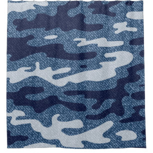Rideaux De Douche Camouflage tacheté Denim Jeans Motif