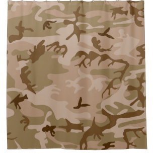 Rideaux De Douche Camouflage vert ocre du désert Tan Tan Brown Olive
