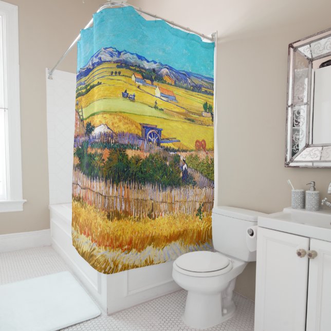 Rideaux De Douche Campagne d'automne, Van Gogh (En situation)