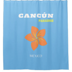 Rideaux De Douche Cancun, Mexique, Art Tropical, Art Voyage, Preppy