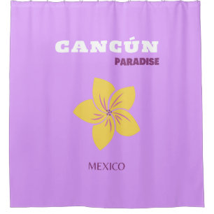 Rideaux De Douche Cancun, Mexique, Art Tropical, Preppy, Art Voyage