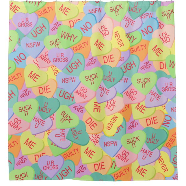 Rideaux De Douche Candy Hearts Motif - SFW (Devant)