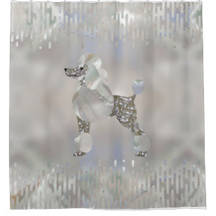 Rideaux De Douche Caniche de luxe de perle et d'ormeau